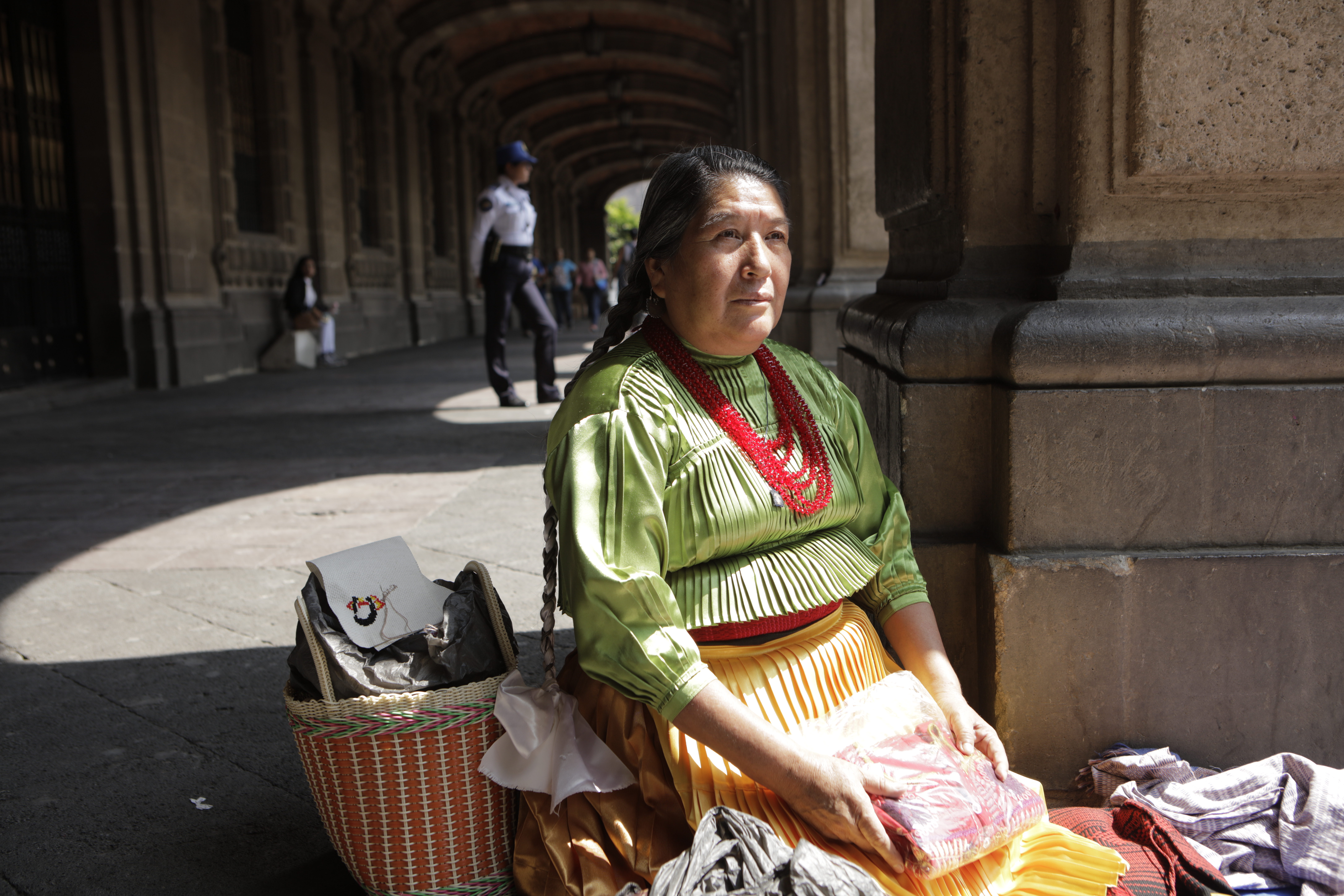 Una mujer mazahua en la Ciudad de México